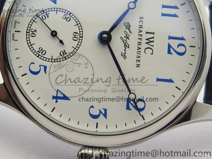 MIROTIME 0115 Portuguese Fa Jones IW544203 SS GSF 1:1 Best Edition White Dial On Leather Strap Trendsetting 7235